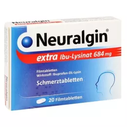 NEURALGIN ekstra ibu-lüsinaadi õhukese polümeerikattega tabletid, 20 tk