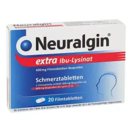 NEURALGIN ekstra Ibu-Lysinat õhukese polümeerikattega tabletid, 20 tk