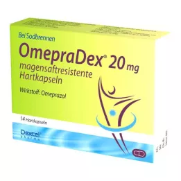 OMEPRADEX 20 mg gastroresistentsed kõvakapslid, 14 tk