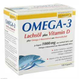 OMEGA-3 LACHSÖL pluss Vit.D pluss Omega-3 Conc. kapslid, 100 tk