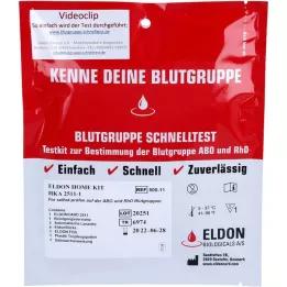 BLUTGRUPPE Schnelli test Eldon Home-Kit HKA 2511-1, 1 tk