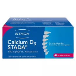 CALCIUM D3 STADA 600 mg/400 I.E. närimistabletid, 120 tk
