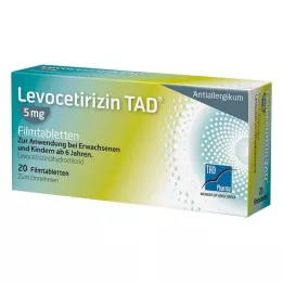 LEVOCETIRIZIN TAD 5 mg õhukese polümeerikattega tabletid, 20 tk