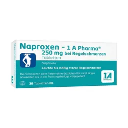 NAPROXEN-1A Pharma 250 mg B. Regel Pain Tabl., 30 tk