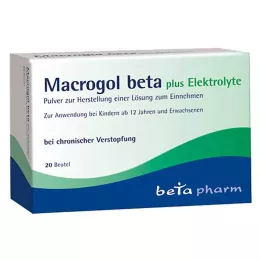 MACROGOL beeta pluss elektrolüütide pulber suukaudseks manustamiseks, 20 tk