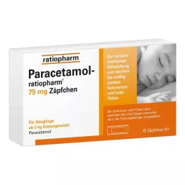 PARACETAMOL-ratiopharm 75 mg ravimküünlad, 10 tk