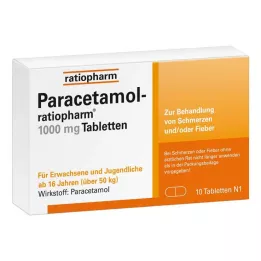 PARACETAMOL-ratiopharm 1000 mg tabletid, 10 tk