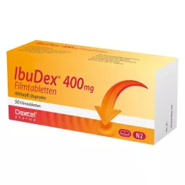 IBUDEX 400 mg õhukese polümeerikattega tabletid, 50 tk