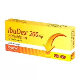 IBUDEX 200 mg õhukese polümeerikattega tabletid, 20 tk