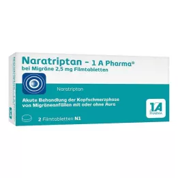 NARATRIPTAN-1A Pharma for Migraine 2,5 mg õhukese polümeerikattega tabletid, 2 tk