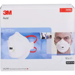ATEMSCHUTZMASKE 3M 1873V+ koos klapiga Aura FFP3, 10 tk