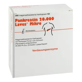 Pancreatin 20000 Laves mikro gastroresistentsed kapslid, 200 tk