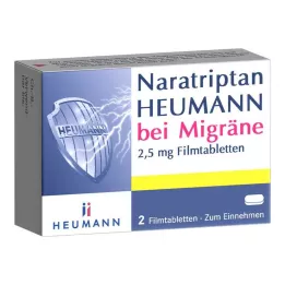 NARATRIPTAN Heumann for Migraine 2,5 mg õhukese polümeerikattega tabletid, 2 tk