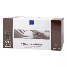 NITRIL Puudrivabad x-suured mustad kindad, 180 |2| tükki |2|