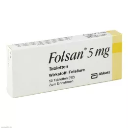 FOLSAN 5 mg tabletid, 50 tk