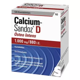 CALCIUM SANDOZ D Osteo intens närimistabletid, 120 tk