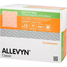 ALLEVYN Hõbedavahusegu 9x11 cm mittekleepuv, 12 tk