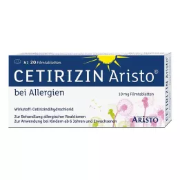 CETIRIZIN Aristo allergiatele 10 mg õhukese polümeerikattega tabletid, 20 tk
