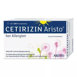 CETIRIZIN Aristo allergiatele 10 mg õhukese polümeerikattega tabletid, 100 tk