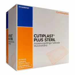 CUTIPLAST Pluss steriilne 7,8x10 cm side, 55 tk
