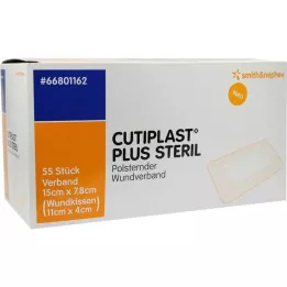 CUTIPLAST Pluss steriilne 7,8x15 cm side, 55 tk