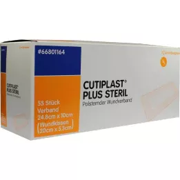 CUTIPLAST Pluss steriilne 10x24,8 cm side, 55 tk