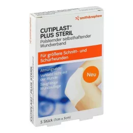 CUTIPLAST Pluss steriilne 5x7 cm side, 5 tk