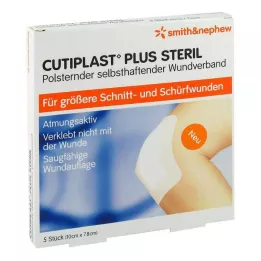 CUTIPLAST Pluss steriilne 7,8x10 cm side, 5 tk