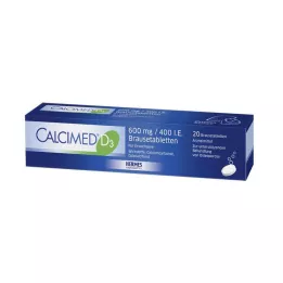 CALCIMED D3 600 mg/400 I.E. kihisevad tabletid, 20 tk