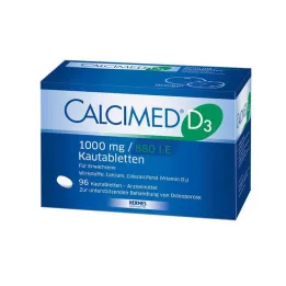 CALCIMED D3 1000 mg/880 I.E. närimistabletid, 96 tk