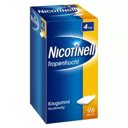 NICOTINELL Närimiskumm troopilised puuviljad 4 mg, 96 tk