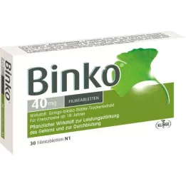 BINKO 40 mg kilega kaetud tabletid, 30 tk