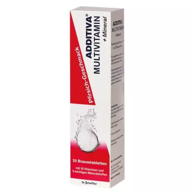 ADDITIVA Multivit.+Mineral Peach R kihisevad tabletid, 20 tk