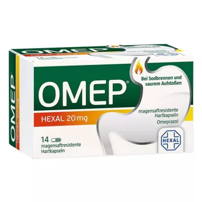OMEP HEXAL 20 mg gastroresistentsed kõvakapslid, 14 tk