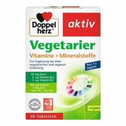 DOPPELHERZ Vegetarian Vitamins+Minerals active, 30 tk