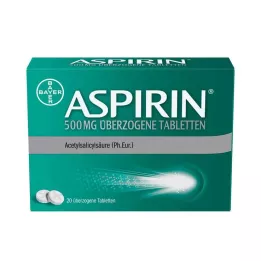 ASPIRIN 500 mg kaetud tabletid, 20 tk