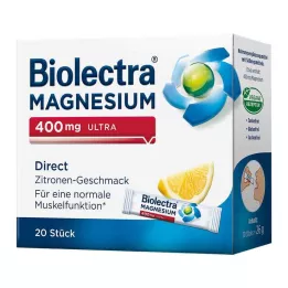 BIOLECTRA Magneesium 400 mg ultra Direct Lemon, 20 tk