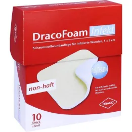 Dracofoam Infection Foam haavakate 5x5cm, 10 tk
