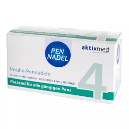 PEN-NADELN Universaalne 4 kanüüli 0,23x4 mm 32 G, 100 tk