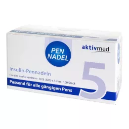PEN-NADELN Universaalne 5 kanüüli 0,23x5 mm 32 G, 100 tk