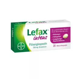 LEFAX intens vedelkapslid 250 mg simetikooni, 20 tk
