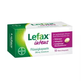 LEFAX intens vedelkapslid 250 mg simetikooni, 50 tk