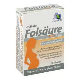 FOLSÄURE 400 Plus B12+Joodi tabletid, 120 tk