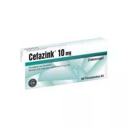 CEFAZINK 10 mg õhukese polümeerikattega tabletid, 60 tk