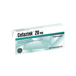 CEFAZINK 20 mg õhukese polümeerikattega tabletid, 60 tk