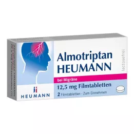 ALMOTRIPTAN Heumann for Migraine 12,5 mg õhukese polümeerikattega tabletid, 2 tk