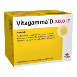 VITAGAMMA D3 2000 RÜ D3-vitamiini NEM Tabletid, 200 tk