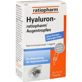 HYALURON-RATIOPHARM silmatilku, 2x10 ml