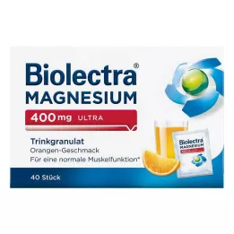BIOLECTRA Magneesium 400 mg ultra joogigraanulid oranž, 40 tk