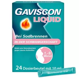 GAVISCON Vedelik 500 mg/267 mg/160 mg Susp.z.Einn., 24X10 ml